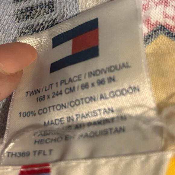 Tommy Hilfiger Surfboard Twin Sheet Beachy Nautical Colorful Cotton Preppy - Picture 6 of 7